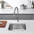Oakland 18" X 18" Square Undermount Premium Stainless Steel Single Bowl Kitchen Sink - KSU18188