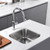 Oakland 18" X 18" Square Undermount Premium Stainless Steel Single Bowl Kitchen Sink - KSU18188