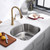 Oakland 23" X 21" x 9" D Shape Undermount Heavy Duty Stainless Steel Single Bowl Kitchen Sink - KSU23219T