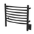 Amba Jeeves Model H Curved 24" Wide 7 Bar Hardwired Towel Warmer - Matte Black - HCMB-24