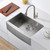 Oakland 33" x 20" x 10" Apron Front Farmhouse Stainless Steel Single Bowl Kitchen Sink - KSF332010S
