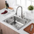 Oakland 25" x 22" x 8" Drop-In Top Mount Stainless Steel Single Bowl Kitchen Sink, 4 holes - KST25228B-4