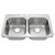 Oakland 33" x 19" Drop-In Top Mount Stainless Steel 50/50 Double Bowl Kitchen Sink - KST331977B-4