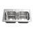 Oakland 33" x 22" x 8" Drop-In Top Mount Stainless Steel 50/50 Double Bowl Kitchen Sink, 3 holes - KST332288B-3