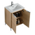 Fine Fixtures Wilmington Vanity Cabinet 24" x 18" - Natural Oak with Polished Chrome Hardware - WI24NO