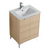 Fine Fixtures Wilmington Vanity Cabinet 24" x 18" - Natural Oak with Polished Chrome Hardware - WI24NO