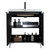 Fine Fixtures Wilmington Vanity Cabinet 30" x 18" - Chestnut Black with Polished Chrome Hardware - WI30CH