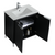 Fine Fixtures Wilmington Vanity Cabinet 30" x 18" - Chestnut Black with Polished Chrome Hardware - WI30CH