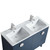 Fine Fixtures Venezian Vanity Cabinet 48" Wide - Navy Blue With Polished Chrome Handle - VN48NB