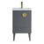 Fine Fixtures Venezian Vanity Cabinet 20" Wide - Rock Grey With Satin Brass Handle - VN20RG