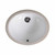 Oakland 15" X 12" Oval Undermount Ceramic Bathroom Sink with Overflow Drain - Biscuit - LVU1512B