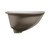 Oakland 15" X 12" Oval Undermount Ceramic Bathroom Sink with Overflow Drain - Biscuit - LVU1512B