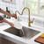 Oakland 27" x 18" 93 Degree Sharp Edge Handmade Undermount Single Bowl Stainless Steel Kitchen Sink - KSH27189R