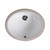 Oakland 15" X 12" Oval Undermount Ceramic Bathroom Sink with Overflow Drain - White - LVU1512W