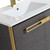 Fine Fixtures Oakville Vanity Cabinet 30 Inch - Black Coal Oak With Satin Brass Hardware - OK30BC