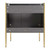 Fine Fixtures Oakville Vanity Cabinet 30 Inch - Black Coal Oak With Satin Brass Hardware - OK30BC