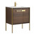Fine Fixtures Oakville Vanity Cabinet 30 Inch - Walnut Ebony With Satin Brass Hardware - OK30WB