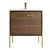 Fine Fixtures Oakville Vanity Cabinet 30 Inch - Walnut Ebony With Satin Brass Hardware - OK30WB
