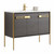 Fine Fixtures Oakville Vanity Cabinet 42" - Black Coal Oak With Satin Brass Hardware - OK42BC