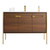Fine Fixtures Oakville Vanity Cabinet 48" - Walnut Ebony With Satin Brass Hardware - OK48WB