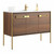 Fine Fixtures Oakville Vanity Cabinet 48" - Walnut Ebony With Satin Brass Hardware - OK48WB