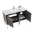 Fine Fixtures Oakville Vanity Cabinet 42" - Black Coal Oak With Polished Chrome Hardware - OK42BC