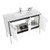Fine Fixtures Oakville Vanity Cabinet 42" - Matte White With Polished Chrome Hardware - OK42WH