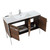 Fine Fixtures Oakville Vanity Cabinet 48" - Walnut Ebony With Polished Chrome Hardware - OK48WB