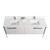 Fine Fixtures Oakville Vanity Cabinet 72" - Mild Grey Oak With Polished Chrome Hardware - OK72MO