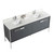 Fine Fixtures Oakville Vanity Cabinet 72" - Onix Grey With Polished Chrome Hardware - OK72OG