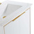 Fine Fixtures Opulence Vanity Cabinet 24 Inch Wide - Matte White With Satin Brass Hardware - OL24WH