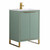 Fine Fixtures Opulence Vanity Cabinet 24 Inch Wide - Mint Green With Satin Brass Hardware - OL24MG