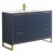 Fine Fixtures Opulence Vanity Cabinet 48" Wide - Navy Blue With Satin Brass Hardware - OL48NB