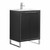Fine Fixtures Opulence Vanity Cabinet 24 Inch Wide - Matte Black With Polished Chrome Hardware - OL24BL