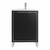 Fine Fixtures Opulence Vanity Cabinet 24 Inch Wide - Matte Black With Polished Chrome Hardware - OL24BL