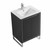 Fine Fixtures Opulence Vanity Cabinet 24 Inch Wide - Matte Black With Polished Chrome Hardware - OL24BL