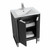 Fine Fixtures Opulence Vanity Cabinet 24 Inch Wide - Matte Black With Polished Chrome Hardware - OL24BL