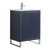 Fine Fixtures Opulence Vanity Cabinet 24 Inch Wide - Navy Blue With Polished Chrome Hardware - OL24NB