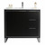 Fine Fixtures Opulence Vanity Cabinet 36 Inch Wide - Matte Black With Polished Chrome Hardware - OL36BL