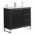 Fine Fixtures Opulence Vanity Cabinet 36 Inch Wide - Matte Black With Polished Chrome Hardware - OL36BL