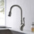 Oakland 16.5" High Single Handle Pull-Down Kitchen Faucet In Brushed Nickel - KSK1114BN