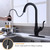 Oakland 16.5" High Single Handle Pull-Down Kitchen Faucet, Oil Rubbed Bronze - KSK1114RB