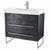 Fine Fixtures Concordia Vanity Cabinet 36" Wide - Black Marble With Polished Chrome Hardware - CA36BM