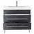 Fine Fixtures Concordia Vanity Cabinet 36" Wide - Black Marble With Polished Chrome Hardware - CA36BM