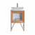Fine Fixtures Maxi Vanity Cabinet 30 Inch - Elm Veneer With Stainless Steel Legs - MX30EW