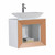 Fine Fixtures Maxi Vanity Cabinet 30 Inch - Elm Veneer With Stainless Steel Legs - MX30EW