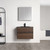 Blossom Annecy 30" Wall Hung Vanity With Black Ceramic Sink - Dark Walnut Strip - V8040 30 20 BC