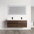 Blossom Annecy 48" Wall Hung Vanity With Acrylic Double Sink - Dark Walnut Strip - V8040 48 20 A