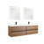 Blossom Annecy 72" Wall Hung Vanity With Acrylic Double Sink - Maple Strip - V8040 72 13 A