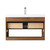 Blossom Bergen 36" Wall Hung Vanity (Dual LED Illuminated) With Acrylic Sink - Brown Walnut - V8037 36 11 A